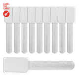 LTC MINI TAGS Kleine Klettkabelbinder mit Beschriftungstafeln 10 Stk Set weiß Packung