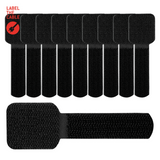 LTC WALL STRAPS Selbstklebende Klettkabelhalter 10 Stück Set schwarz Packung