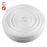 LTC CABLE TUBE, Gewebekabelschlauch Durchmesser 2.5 - 4 cm 2m weiß Ring