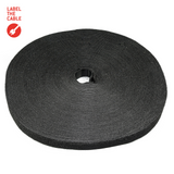LTC ROLL STRAP Doppelseitige Klettbandrolle 25m schwarz Ring