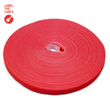 LTC ROLL STRAP, Doppelseitige Klettbandrolle 25m rot Ring