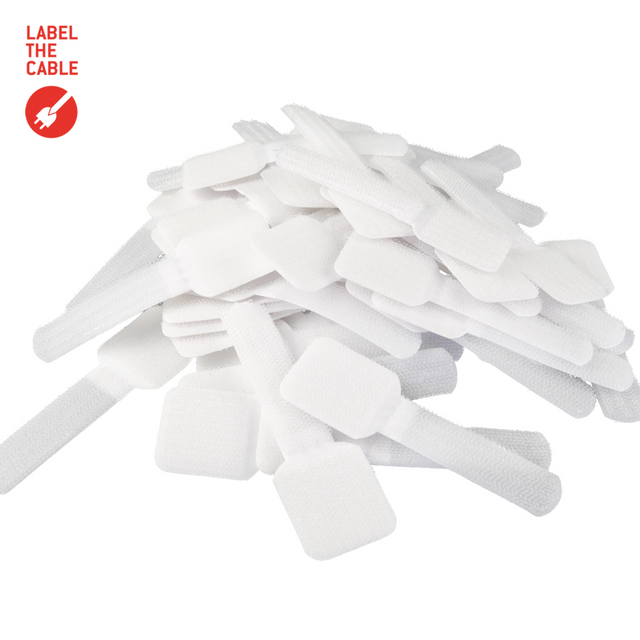 LTC WALL STRAPS Selbstklebende Klettkabelhalter 50 Stück Set weiß Packung