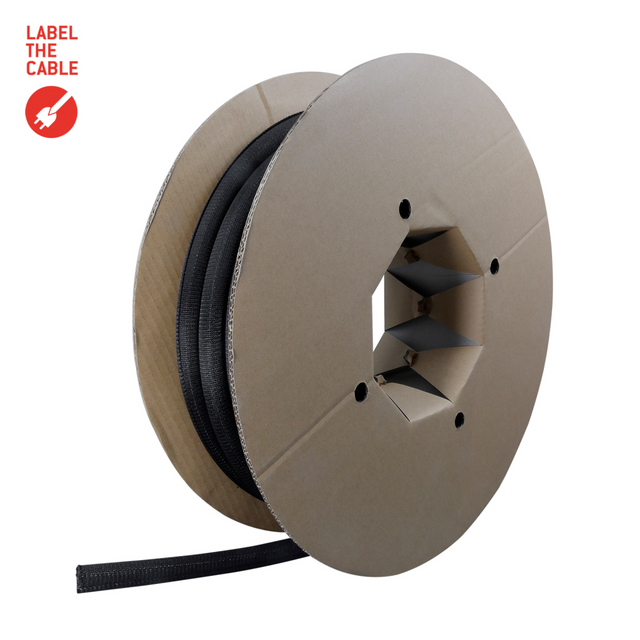 LTC CABLE TUBE Gewebekabelschlauch Durchmesser 2.5 - 4 cm 25m schwarz Ring