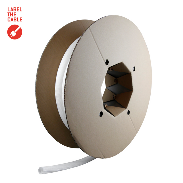 LTC CABLE TUBE Gewebekabelschlauch Durchmesser 2.5 - 4 cm 25m weiß Ring