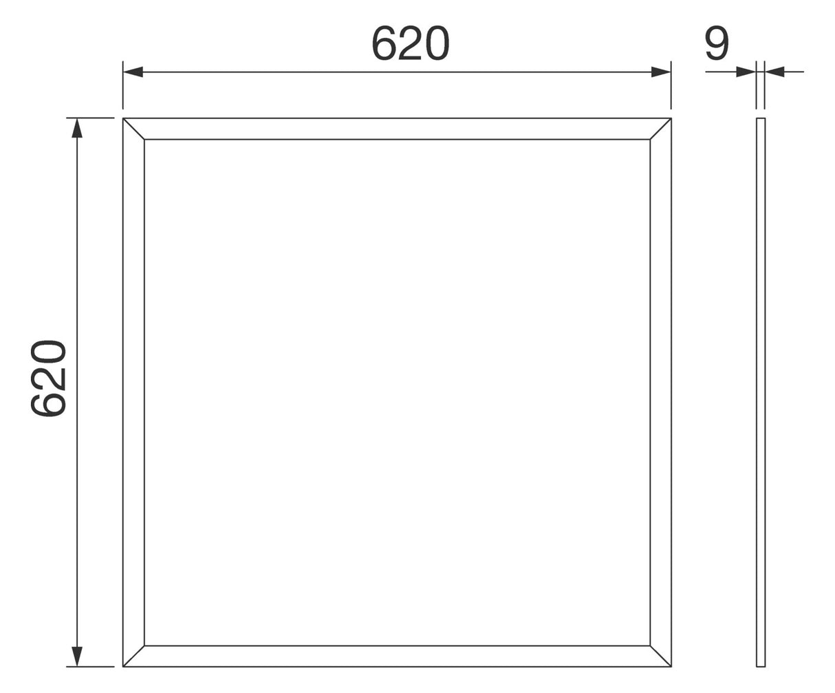 GEWISS LED-Panel 620x620mm 33W 4000K ws ELIA PL M3 62X62 840 MICROPR. DALI 4000l