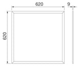 GEWISS LED-Panel 620x620mm 33W 4000K ws ELIA PL M3 62X62 840 MICROPR. DALI 4000l