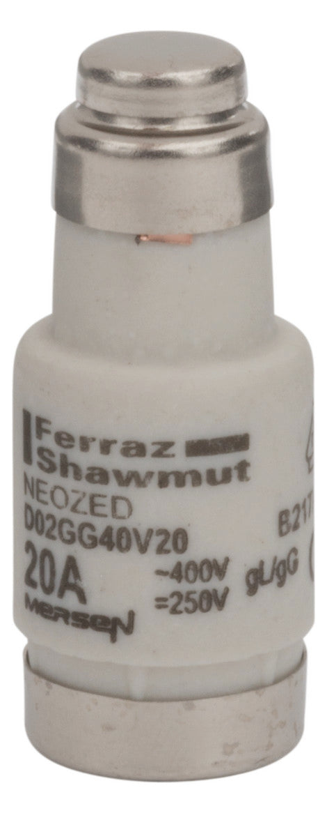 MERSEN D0-Sicherungseinsatz D02 20A 400V D02GG40V20 bl gG