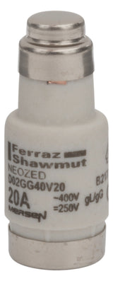 MERSEN D0-Sicherungseinsatz D02 20A 400V D02GG40V20 bl gG