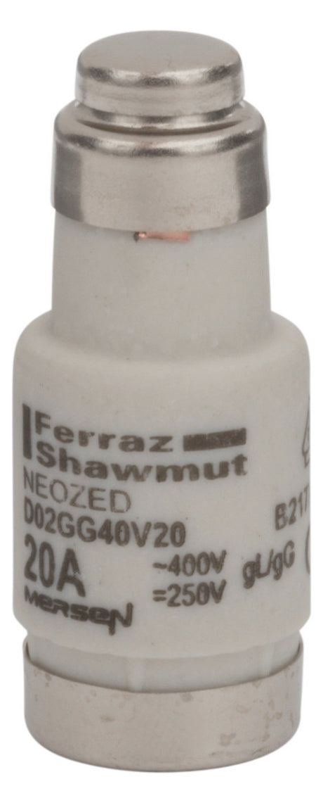 MERSEN D0-Sicherungseinsatz D02 20A 400V D02GG40V20 bl gG