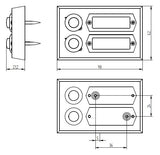 GROTHE Klingeltableau syst.unabh Brz AP ETA 502 G 2tast brz