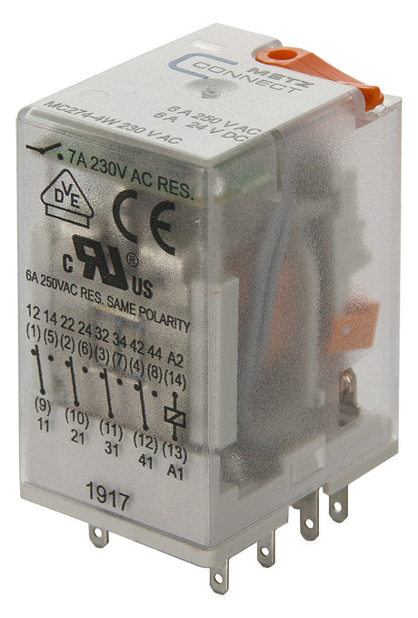 METZ CONNECT Schaltrelais 230V/AC 4W 110017051407 21,2x35,6x27,5mm Lötfahne