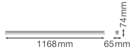 LEDVANCE LED-Lichtleiste 27W 3000K EVG LN UO DA 1200 P 27W CS WT 4050lm DALI