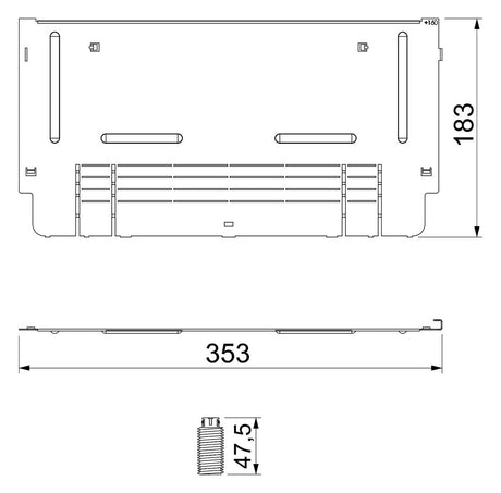 BETTERMANN Höhenausgleichsrahmen quadrat ASH 250-4 320