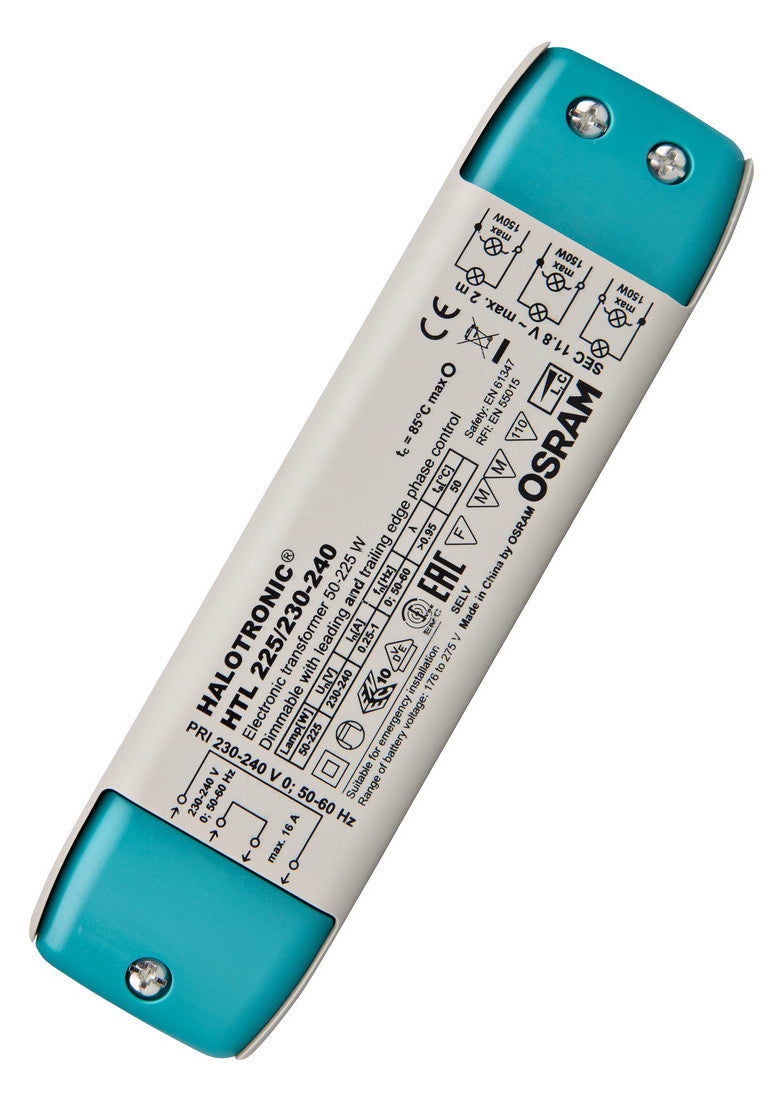OSRAM Sicherheitstrafo 50-225W gr Konv HTL 225/230...240 11,6-11,7V 170x44x34mm