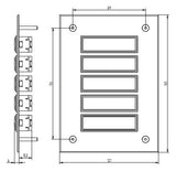 GROTHE Klingeltableau syst.unabh Alu UP ETA 805 EV1 5tast alu