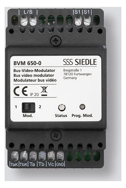 SIEDLE Bus- Video-Umsetzer F=wandeln BVM 650-0