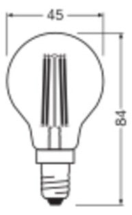 LEDVANCE LED-Lampe FM E14 3,4W 2700K ws LED Classic P 40 Filament P 3.4W 82 470l