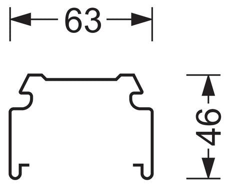 REGIOLUX Tragschiene Lichtband 3-längig SRT /1500/III-0750 7x2.5mm² sw RAL9 7x2,