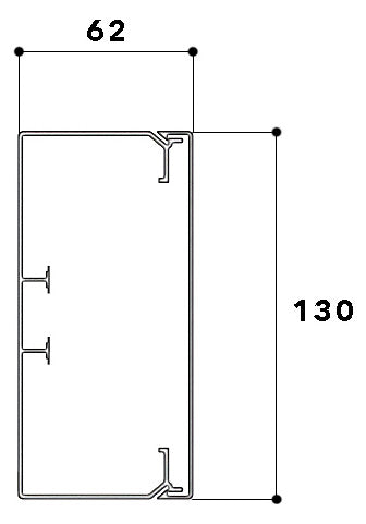 GGK Leitungsführungskanal Kst lgr unbeh FB 60x130 62x130x2000mm RAL7035