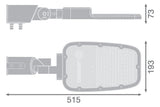 LEDVANCE LED-Aufsatzleuchte 65W 60mm gr SL AREA SPD MD V 65W 740 RV20ST GY 4000K