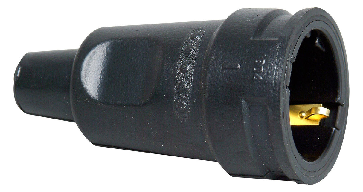 KOPP Schutzkontaktkupplung Gummi IP44 sw 180416004 ger Schraubkl