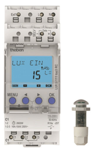 THEBEN Dämmerungsschalter REG 230V EB LUNA 111 top3 EL 2600W/AGL 2300VA/LL
