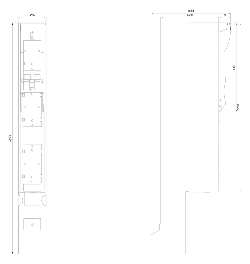 SIEMENS Sicherungsleiste NH00 3p 160A 3NJ4103-3BF02 Abst.100mm Schraub