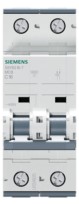 SIEMENS Leitungsschutzschalter UC C 16A 5SY6216-7 1+N 400V 2TE 50Hz IP20