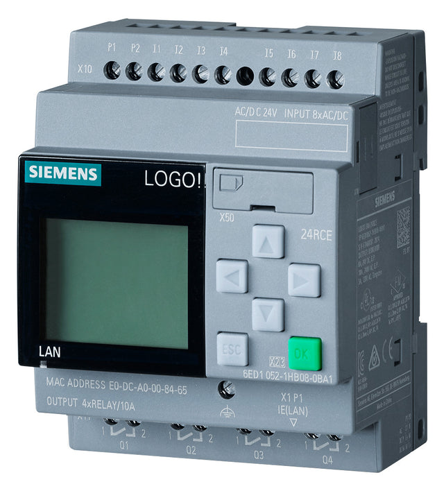 SIEMENS SPS-Steuerung modular 24VUC LOGO! 6ED1052-1HB08-0BA2 4RelAusg