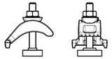 WALRAVEN Strut Trägerklammer Schwerlast fverz. 72x52x80 bis Flanschstärke 35 mm