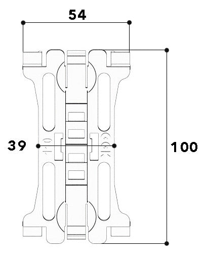 GGK Kabelhalteklammer LF-K H100xB55mm FB 60x110-KHK fest einrast Kst