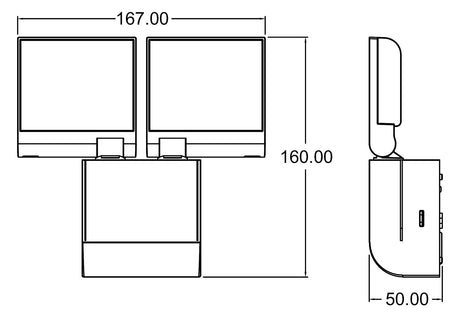 THEBEN LED-Anbaustrahler 17W 2LEDs ws ws theLeda S17-100 WH 4000K 1800lm ws mt