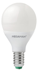 MEGAMAN LED-Kugellampe E14 2,9W 2700K ws MM21041 250lm F opal 330° AC  45x87mm