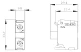 SIEMENS Lampenfassungsblock LED UC bl 3SU1401-1BB50-1AA0 Frontbef