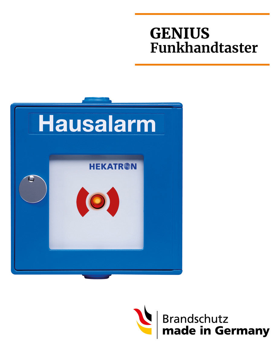 HEKATRON Funk-Hausalarm Mit Glasscheibe FH.Genius Funk 130x130x32mm