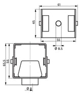 Walraven Schallschutzaufhänger VibraTek HR-1, max. 450N, 45x61x65,5mm | 2800800450