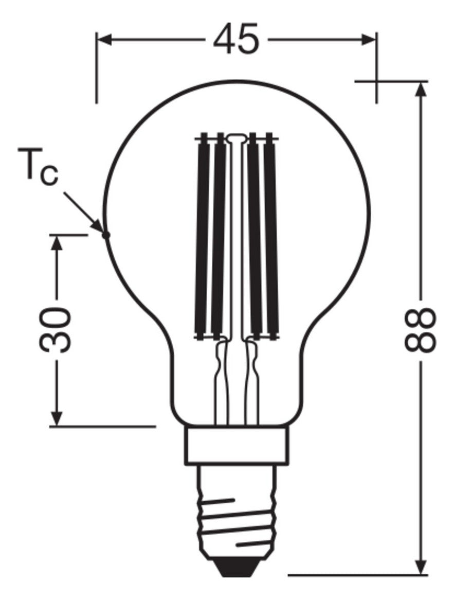 LEDVANCE LED-Lampe FM E14 3,8W 2700K ws LED Classic P 60 Fil EE A S 3.8W 82 806l