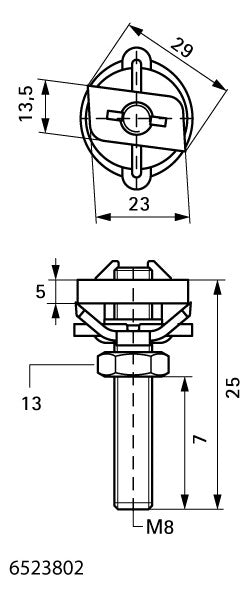 WALRAVEN Hammerfix RapidRail ev M8x25 mit Klemmfeder - für RapidRail