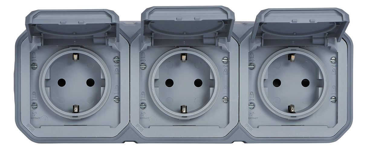 LEGRAND Steckdose 3f gr mt AP m.BS IP44 Legrand 069743L