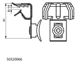 Walraven Trägerklammer Britclips FC14 TB für Kabelbinder bis 7,6 u.Flansch 8-14 B | 50320066