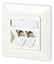 METZ CONNECT Anschlussdose Cat6A 2xRJ45 130B11D21002-E rws Kanaleinb schräg