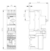 SIEMENS Direktstarter 0,75kW 24V DC 1,9A 3RA2110-1BE15-1BB4 1,4-2A IP20