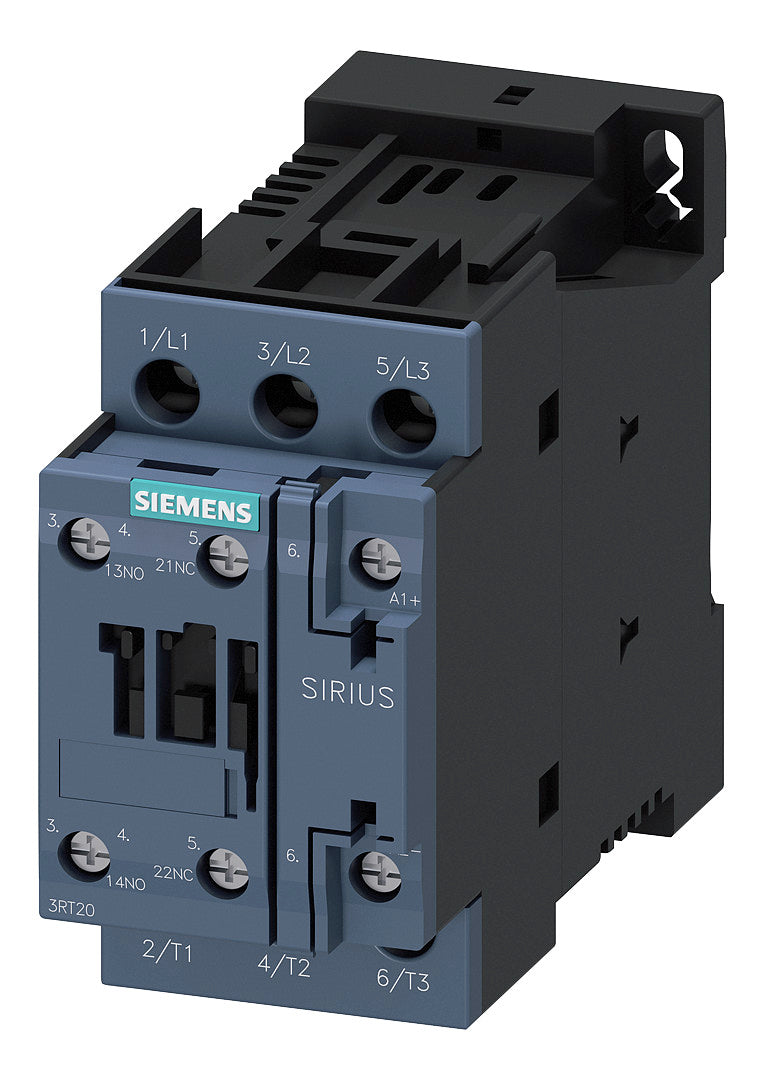 SIEMENS Leistungsschütz 18,5kW 3S 24VDC 3RT2028-1BB40 38A 1S+1Ö/Hilf REG