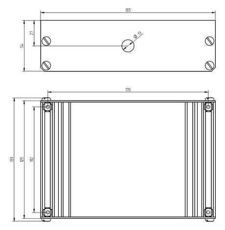 GROTHE UP-Kasten 185x125x54mm UPK 834/844