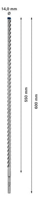 BOSCH-EW Hammerbohrer  14mm SDSplus SDS plus-7X 1pc 550/615mm f.Beton