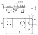 DEHN SE Erdungsrohrschelle ST 17,2mm ERS 17 AB11 STTZN f/vz