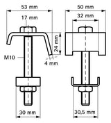 Walraven Schienenträgerklammer 53x50x90 ev - für RapidRail | 6583090