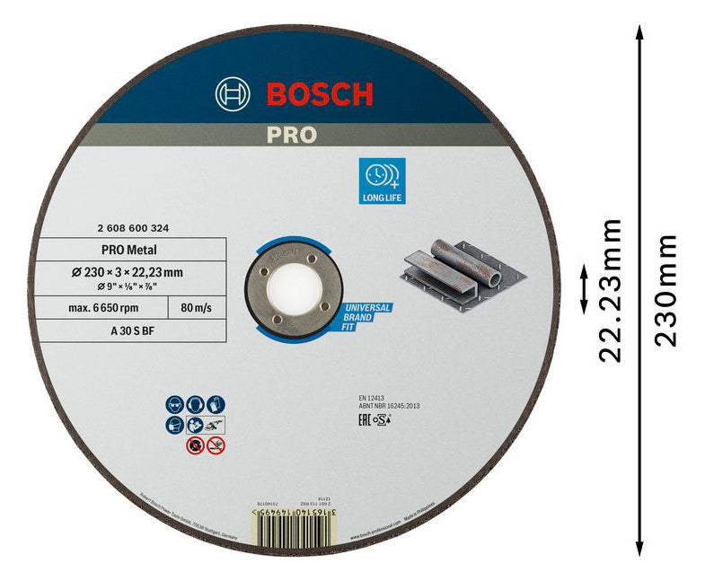 BOSCH-EW Trennscheibe 230x3mm 2608600324