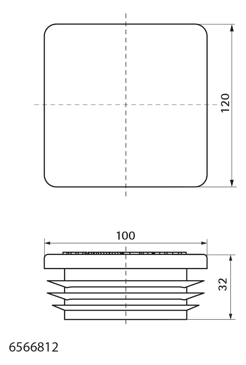 Walraven Profilendstopfen Maxx EC120 Polyethylen 100x120x33 grün | 6566812