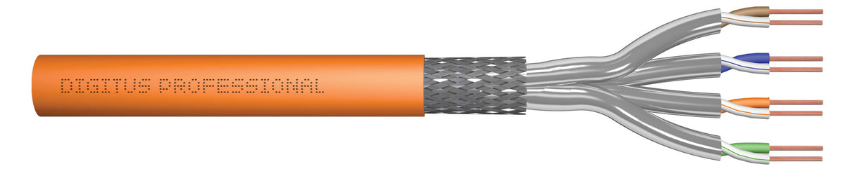 DIGITUS Verlegekabel CAT 7 S-FTP  1200 MHz 500m, Orange DK-1743-VH-5